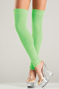 Neon Green Acrylic Leg Warmer