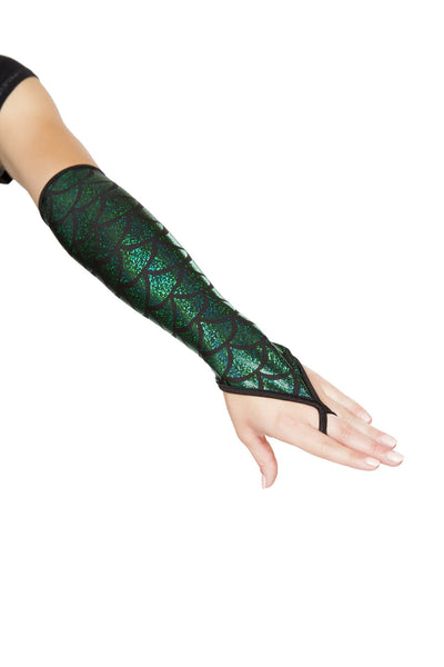 Pair of Fingerless Elbow Length Mermaid Gloves