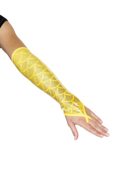 Pair of Fingerless Elbow Length Mermaid Gloves
