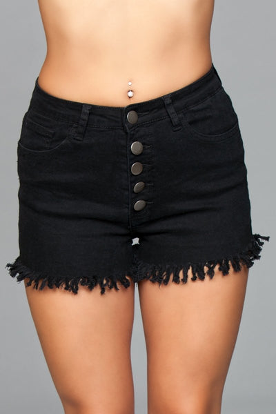 Fringed Button Up Shorts