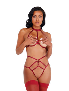 Open Cup & Crotchless Bra Set