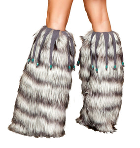 Leg Warmers with Beaded Fringe