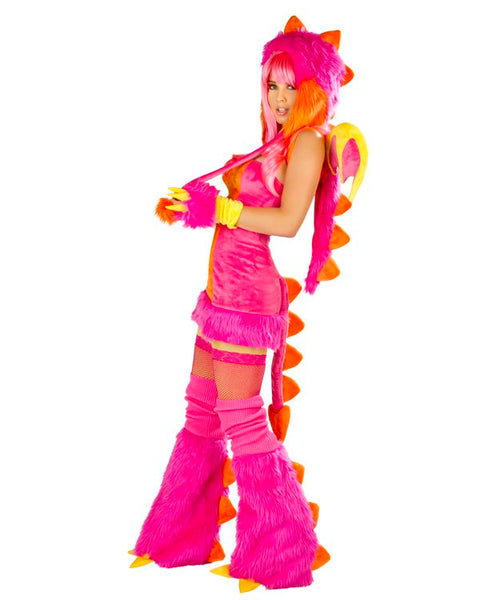 Pink Dragon Deluxe Legwarmers with Spikes