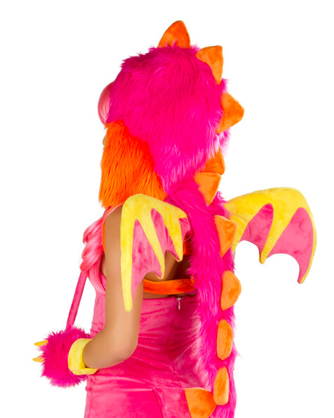 Pink Dragon Deluxe Hood with Spikes