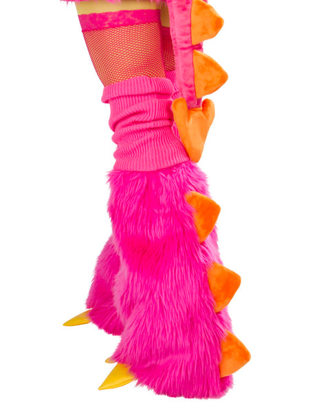 Pink Dragon Deluxe Legwarmers with Spikes