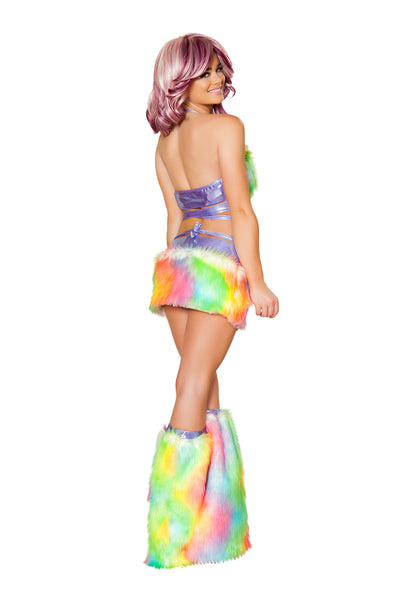 Rainbow Sherbet Fur Light-Up Skirt